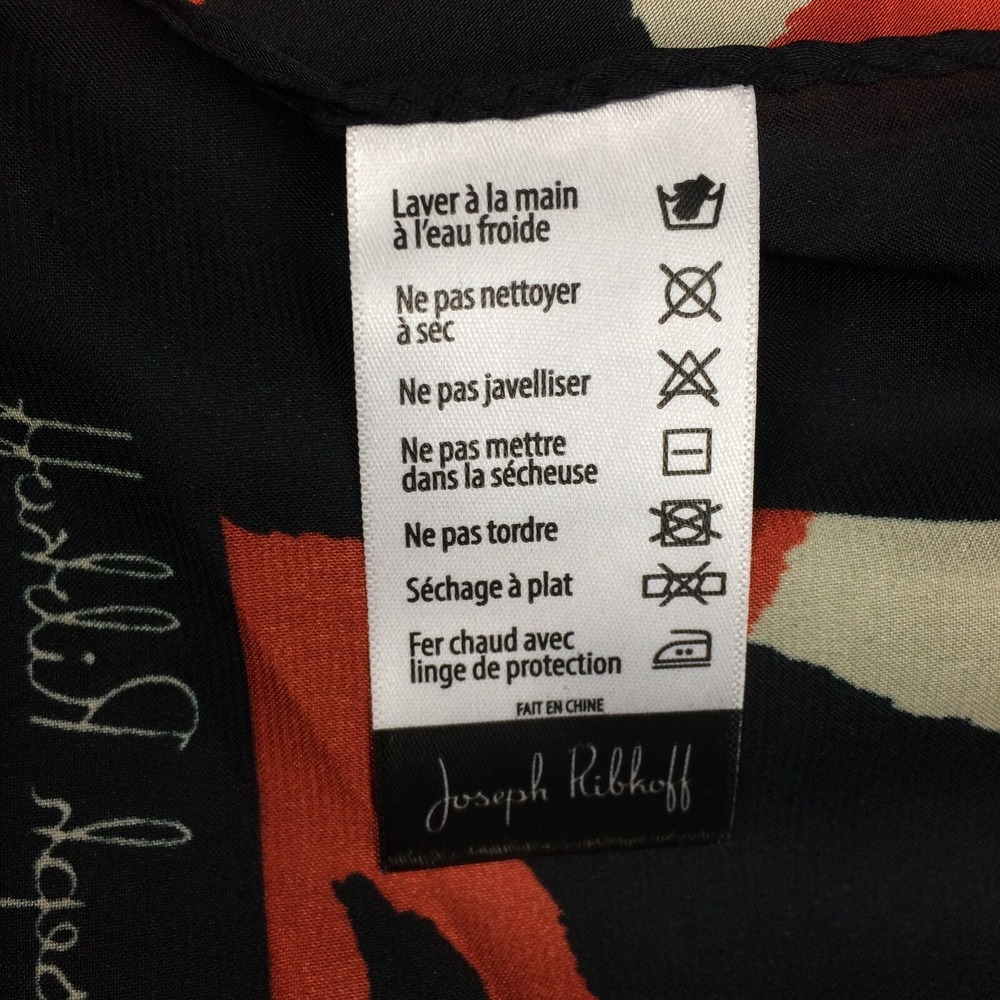 Joseph Ribkoff Scarf Red Black Abstract Designer‎ Print 27inx27in - Picture 3 of 8